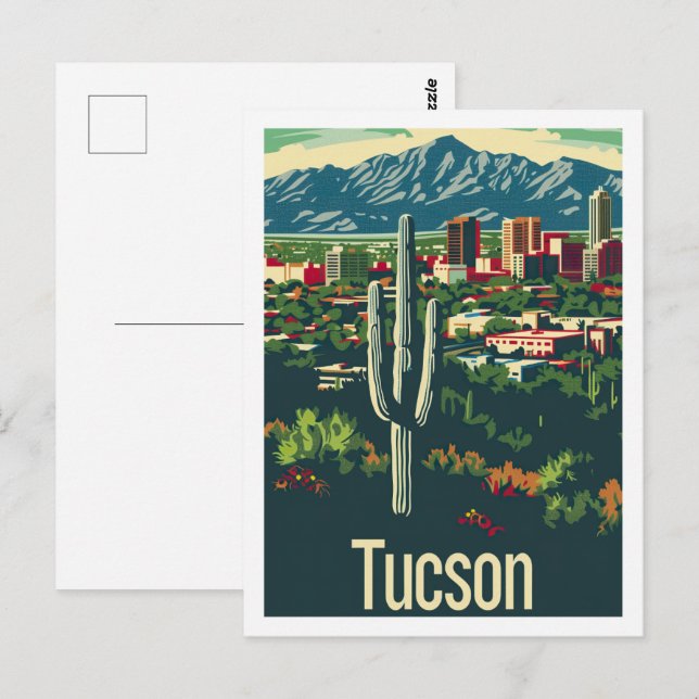 Carte Postale Tucson Arizona USA célèbre Travel Place (Devant / Derrière)