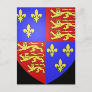 CARTE POSTALE TUDOR COAT OF ARMS KING HENRY VIII.