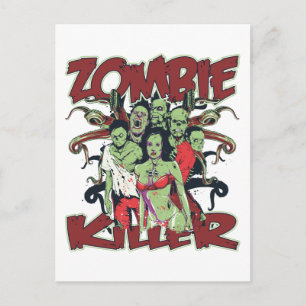 Carte Postale Tueur de Zombie