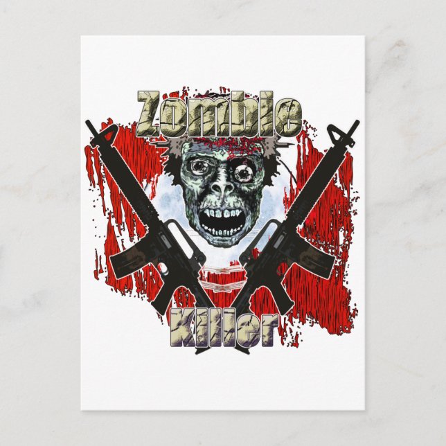 Carte Postale Tueur Zombie 4 (Devant)