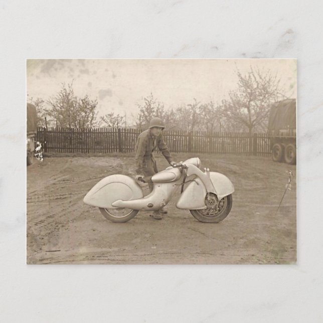 CARTE POSTALE TUEZ ET FREUND MOTORCYCLE. (Devant)