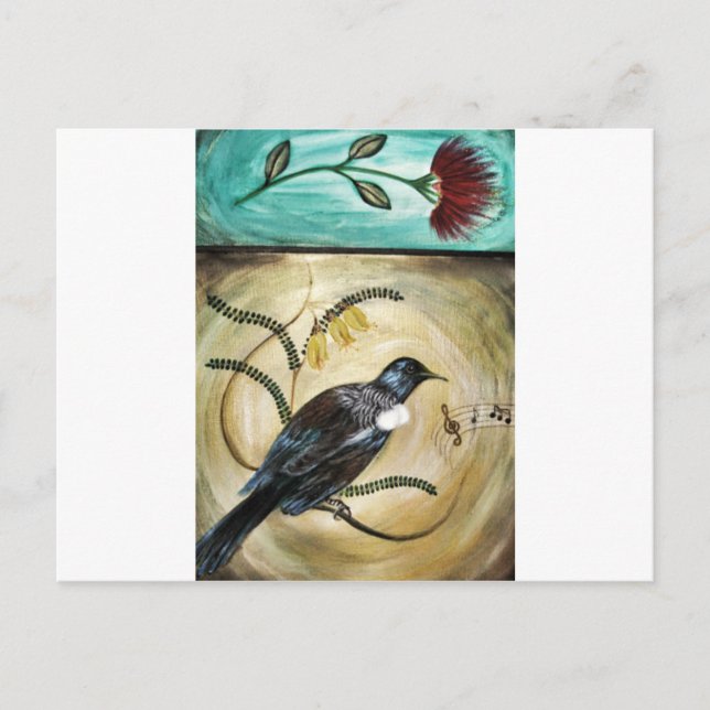 Carte Postale Tui et fleurs (Devant)