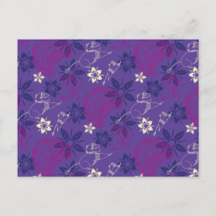 Carte Postale Tuk-tuk à fleurs et Motif Ongi