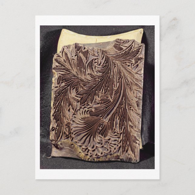 Carte Postale Tulip design printing block, 1875 (Devant)