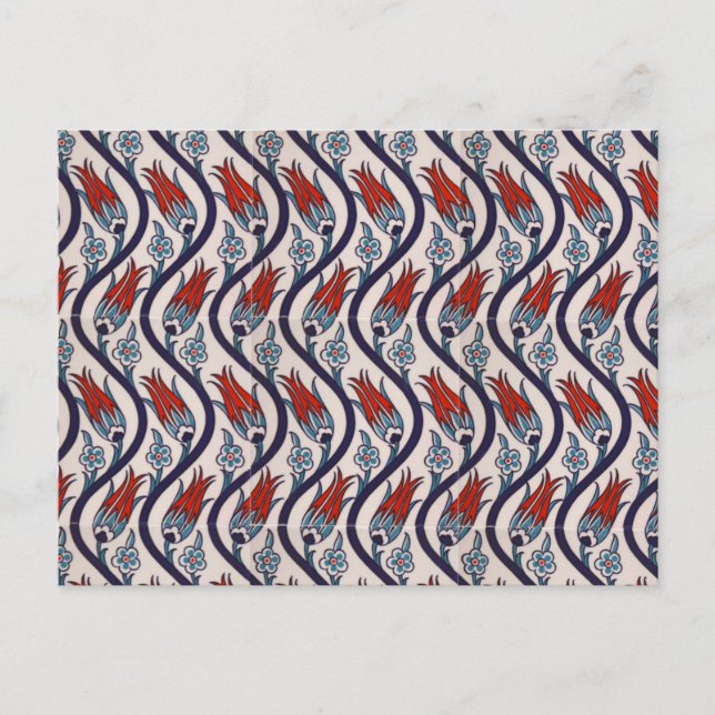 Carte Postale Tulip Motif ottoman / Art Carrelage (Devant)