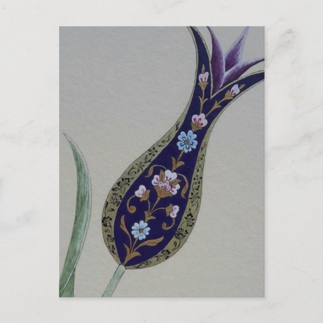 Carte postale Tulipe bleue (Devant)