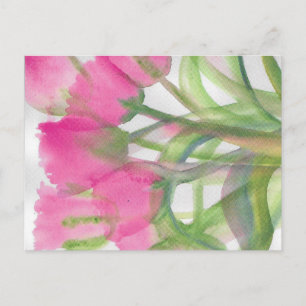 Carte postale Tulipe rose