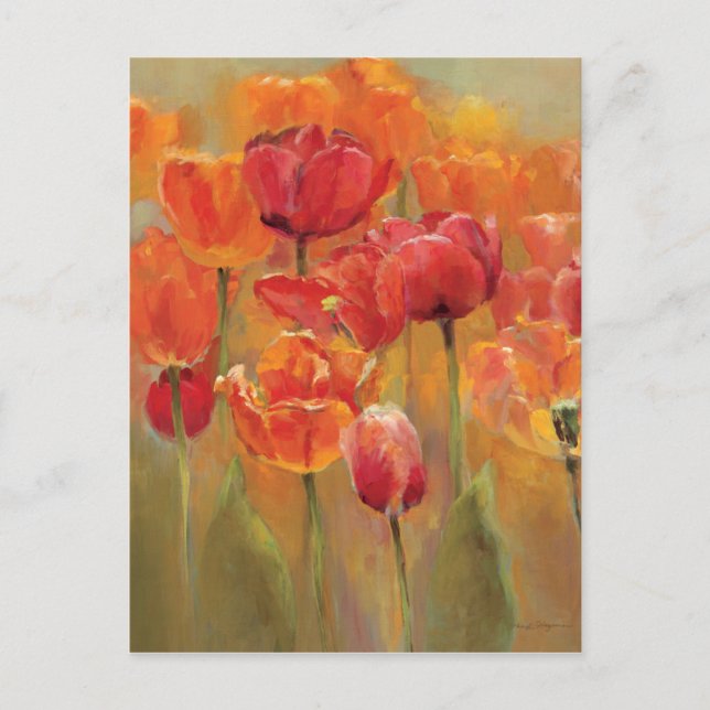 Carte Postale Tulipes au milieu (Devant)