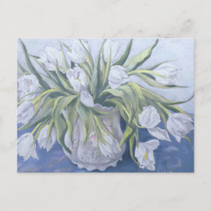 Carte Postale Tulipes blanches