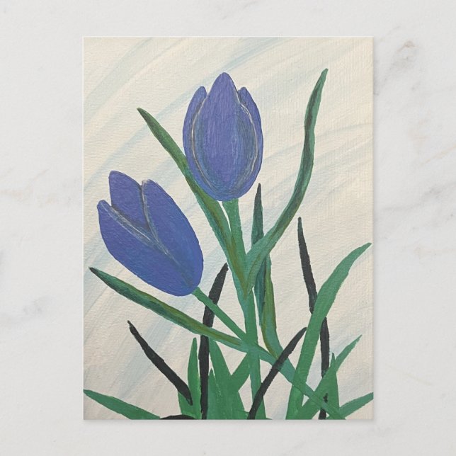 Carte Postale Tulipes bleues (Devant)