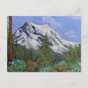 Carte Postale Tulipes bleues en randonnée