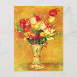 Carte Postale Tulipes dans un vase par Pierre Renoir