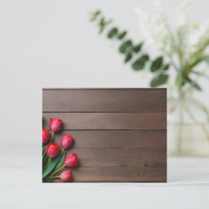 Carte Postale Tulipes de printemps pour la Saint Valentin