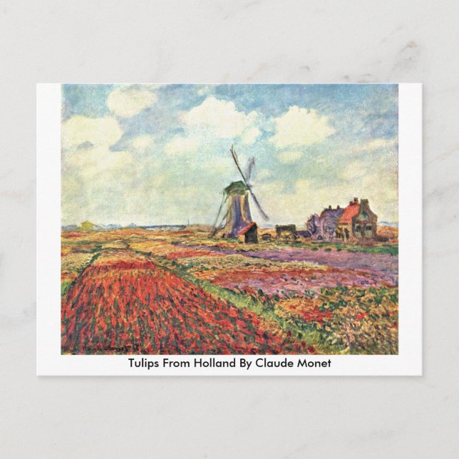 Carte Postale Tulips De Hollande Par Claude Monet (Devant)