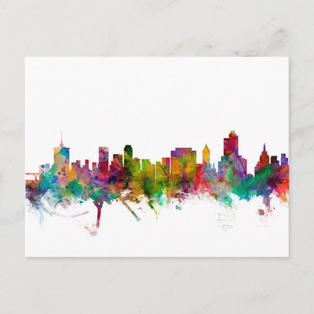Carte Postale Tulsa Oklahoma Skyline (Devant)
