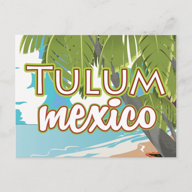 Carte Postale Tulum, affiche de voyage mexicaine (Devant)