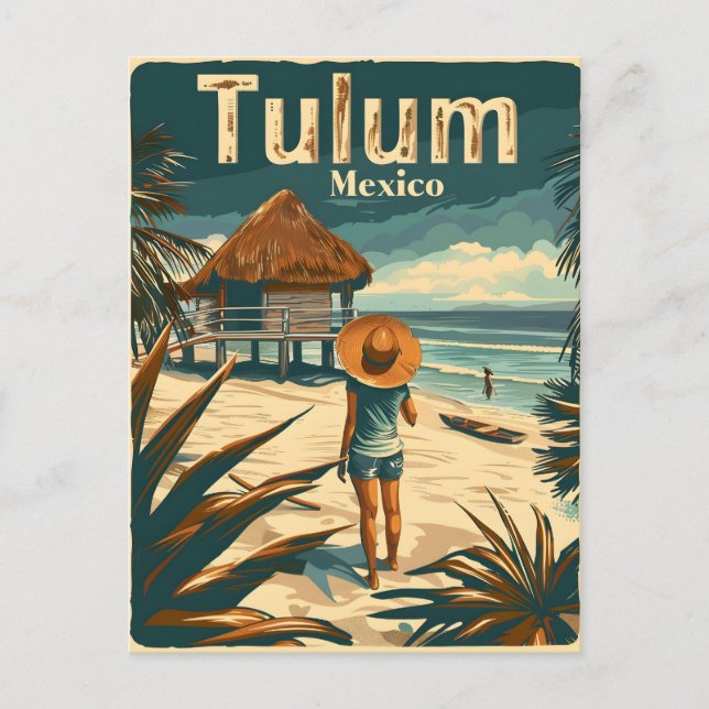 Carte Postale Tulum Beach Mexique (Devant)
