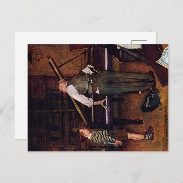 Carte Postale Tuner de piano (Devant / Derrière)