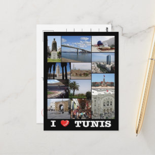 Carte Postale Tunis - I Love - Tunisie -