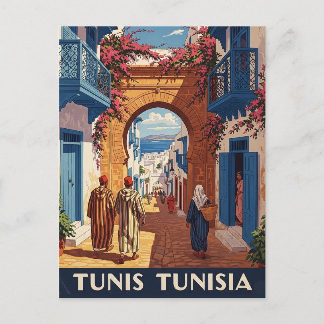 Carte postale Tunis Tunisie Travel Medina (Devant)