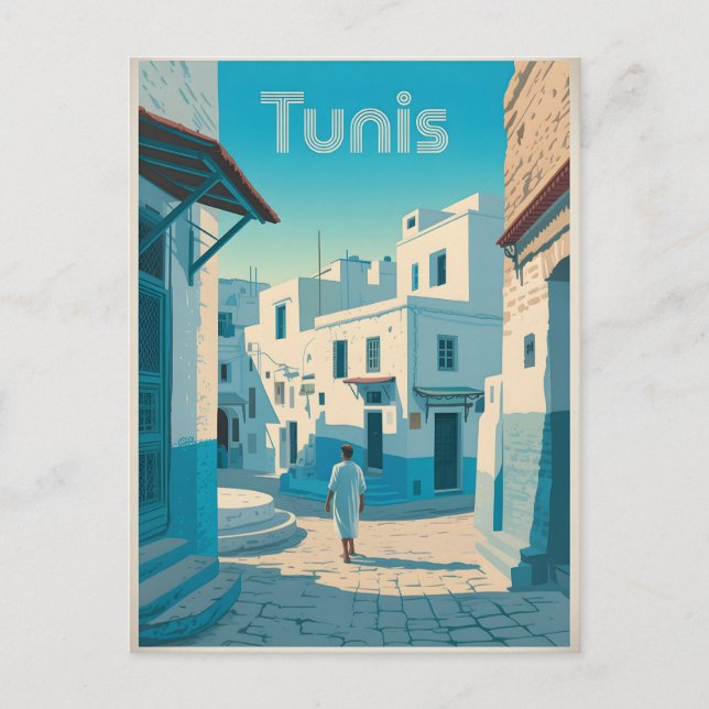 Carte Postale Tunis vintage (Devant)