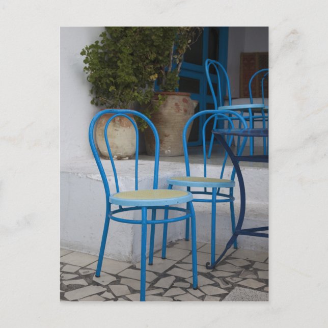 Carte Postale Tunisie, Sidi Bou Said, chaises de café (Devant)