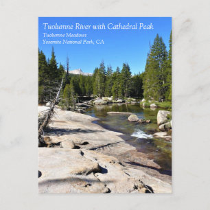 Carte Postale Tuolumne River avec Cathedral Peak, Yosemite, CA P