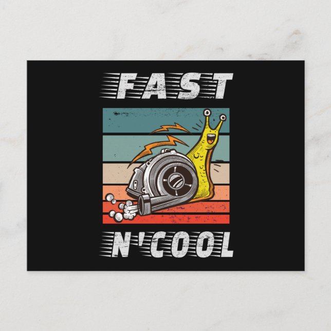 Carte Postale Turbo escargot rapide et cool rapide n cool (Devant)
