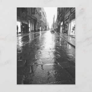 Carte Postale Turin Italie, Soirée Rue Humide