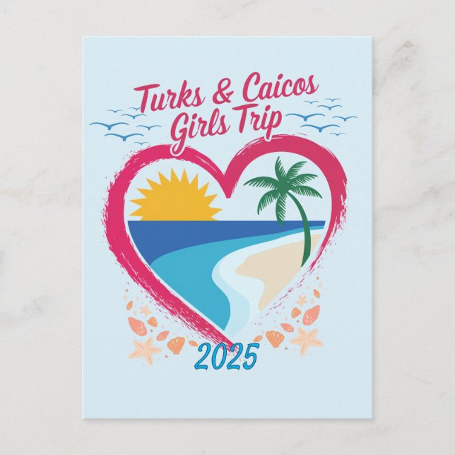 Carte Postale Turks and Caicos Girls Trip Tropical Paradise (Devant)