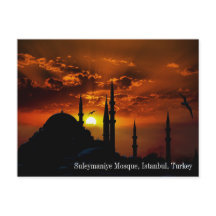 Carte postale turque de la mosquée Suleymaniye