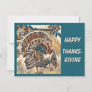 Carte postale turque Thankesgiving moderne