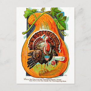 Carte Postale Turquie à l'intérieur de citrouille orange, action