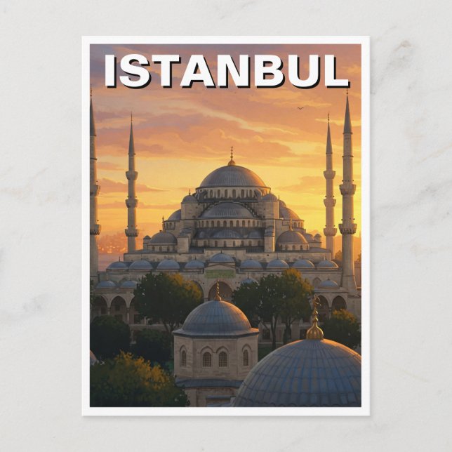Carte Postale Turquie Istanbul Mosquée Bleue (Devant)