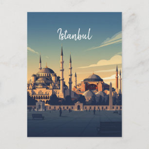 Carte Postale Turquie Istanbul Sainte-Sophie Mosquée Bleue