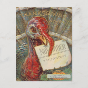 Carte Postale Turquie Manger Calendrier de novembre