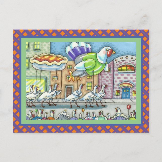 CARTE POSTALE TURQUIE MERCI JOUR PARADE, HÉLIUM BALLONS (Devant)