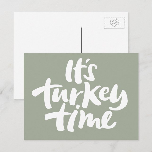 Carte Postale Turquie moderne Temps Thanksgiving Invitation (Devant / Derrière)