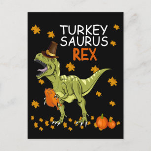 Carte Postale Turquie Saurus Rex Thanksgiving Dinosaure
