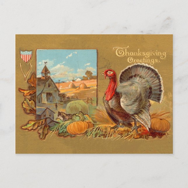 Carte postale Turquie Thankesgiving vintage (Devant)
