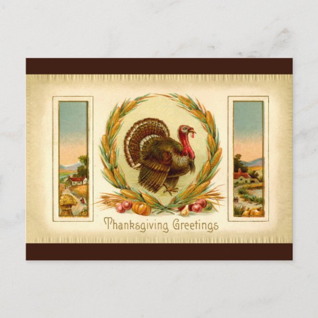 Carte postale Turquie Thankesgiving vintage (Devant)