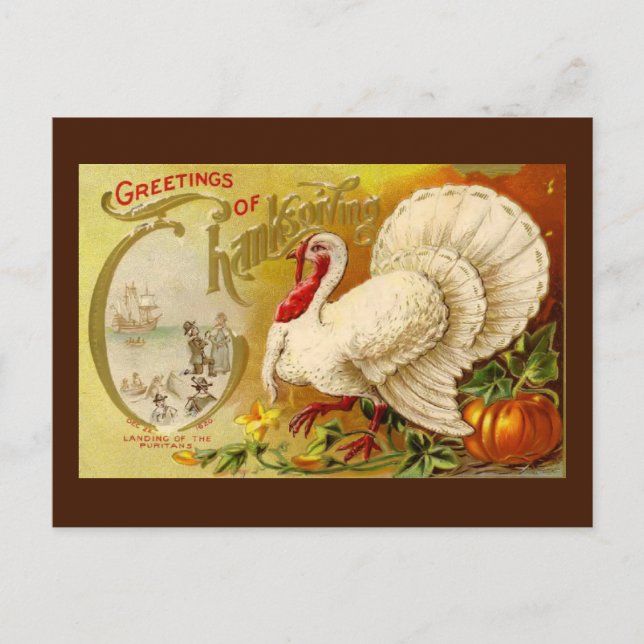 Carte postale Turquie Thankesgiving vintage (Devant)