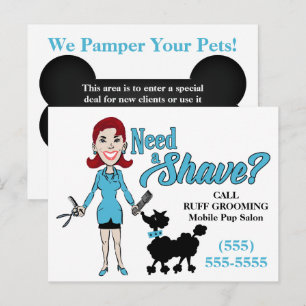 Carte Postale Turquoise Bleu Humoristique Besoin d'un Rasage Toi