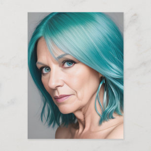 Carte Postale Turquoise Haired Lady