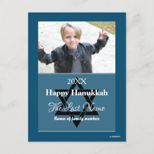 Carte postale Turquoise Photo Hanoukka - HAMbWG