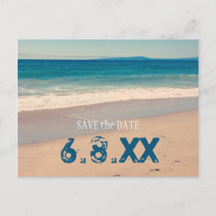 Carte Postale Turquoise Seaside Beach Enregistrer la date