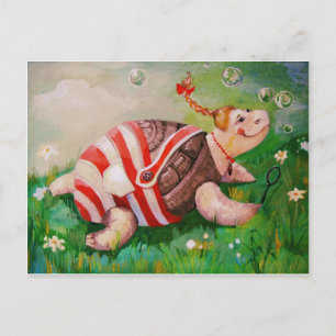 CARTE POSTALE TURTLE FUNNY