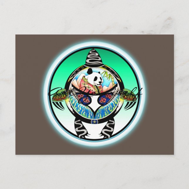 Carte Postale Turtle Panda (Devant)