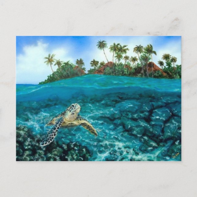 Carte Postale Turtle village de Kona (Devant)
