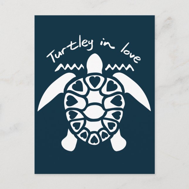 Carte Postale Turtley In Love - Tortue (Devant)